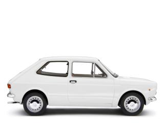 Fiat 127 1° Serie 1972 3 Porte Bianco Laudoracing 1:18 Resinemodell (Türen, Motorhaube... nicht zu öffnen!)